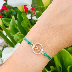 Bohemian Gold Rhinestones infinity charm